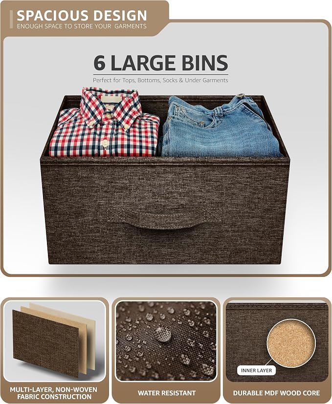 Sorbus Dresser with 6 Drawers - Image 5
