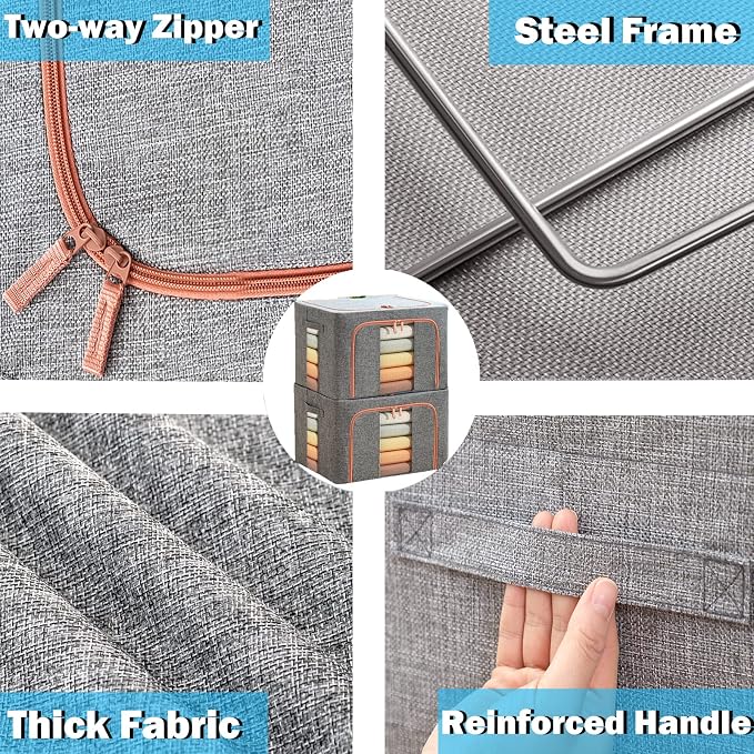 Large Capacity Clothes Storage Bags, Stackable Storage Organizer - Image 5