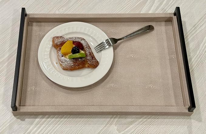 Sagala Ivory Shagreen Serving Tray - Image 6