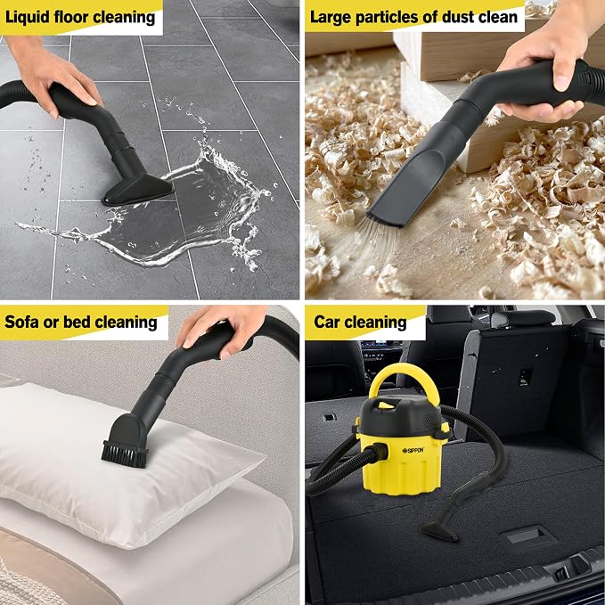 Wet-Dry Vacuum, 3-in-1 Portable Shop Vacuum Cleaner - Image 3