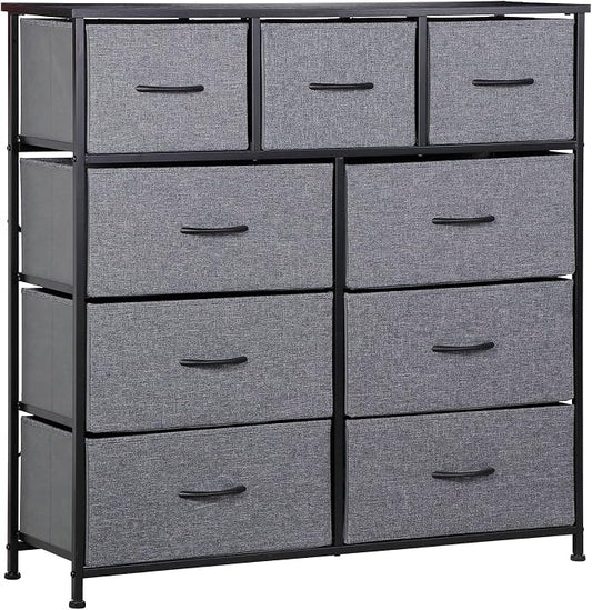 ZENY 9 Drawers Dresser, Fabric Storage Tower, Organizer Unit by ZENY