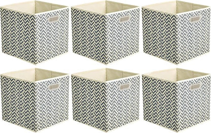 Amazon Basics Collapsible Cube Storage Organizer Bins, 10.5 x 10.5 x 11 inches by AmazonBasics