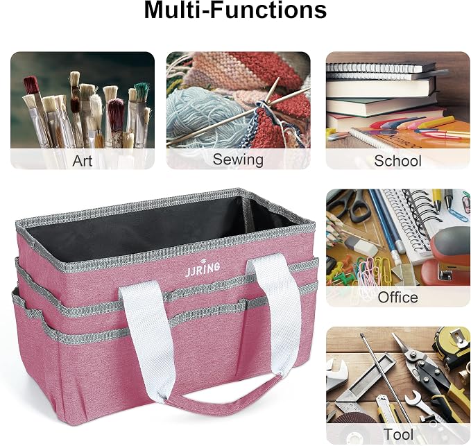 JJRING Craft Organizer Tote Bag, Art Storage Caddy - Image 5