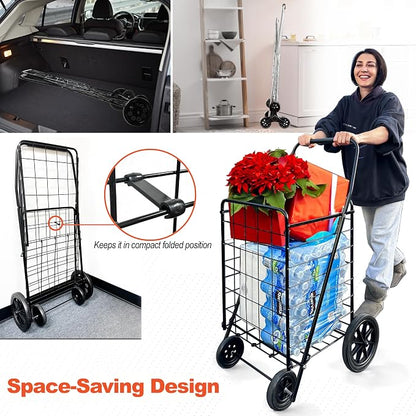 Wellmax 2-Pack Shopping Utility Cart - Image 5