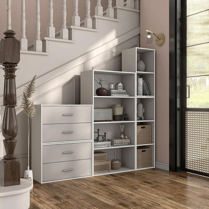 Homes: Inside + Out Apexa 2-Drawer Wooden Stackable Storage Drawers, Small Food - Image 7