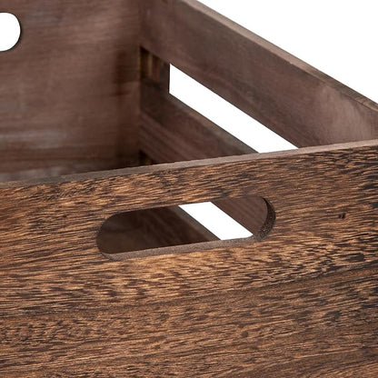 Set of 3 Nesting Wooden Crates, Small Rustic Farmhouse Wood Storage Boxes - Image 7