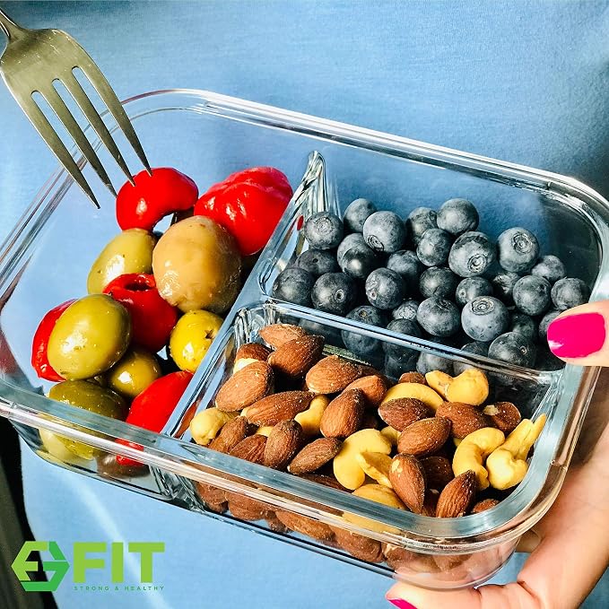 FIT Strong & Healthy Glass Meal Prep Containers - Image 8