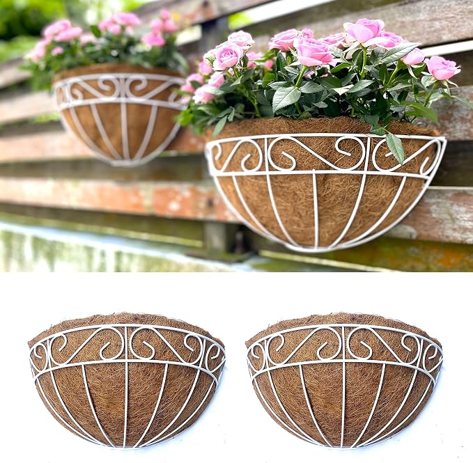 LaLaGreen Wall Mounted Flower Baskets Wall Hanging Planter by L%C3%A1L%C3%A1Green