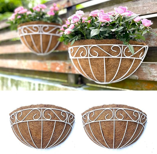 LaLaGreen Wall Mounted Flower Baskets Wall Hanging Planter by L%C3%A1L%C3%A1Green