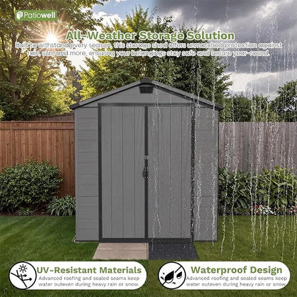 Patiowell 6X4 FT Plastic Outdoor Storage Shed - Image 2