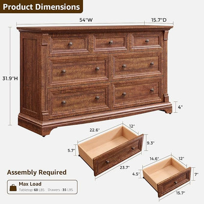 T4TREAM Farmhouse 7 Drawers Dresser - Image 2