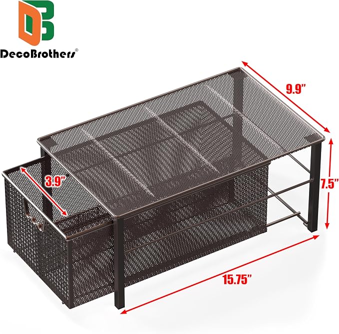 Deco Brothers Stackable Pull Out Cabinet Sliding Basket - Image 3