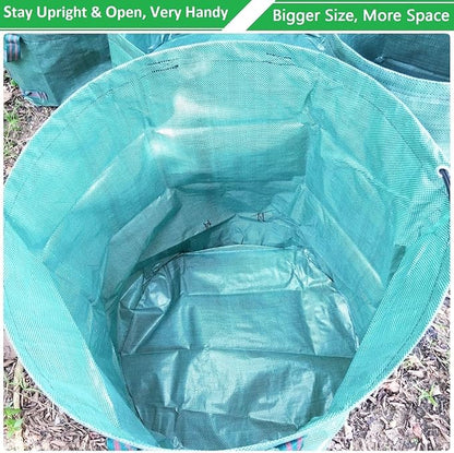 Professional 3-Pack 106 Gallon Large Lawn Garden Bags Reusable Yard Waste Bags - Image 5
