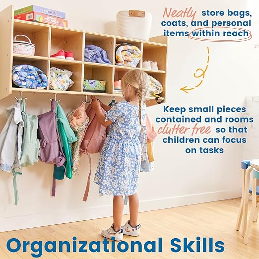 ECR4Kids 10-Section Hanging Coat Locker - Image 4