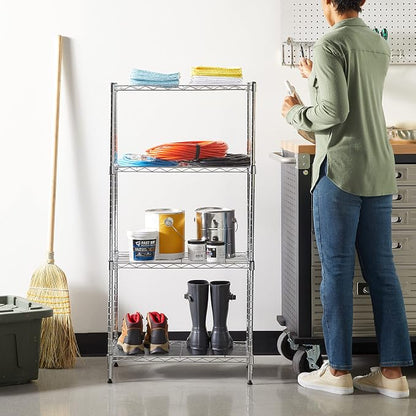 Amazon Basics 4-Shelf Adjustable, Storage Shelving Unit, Steel Organizer Wire - Image 9