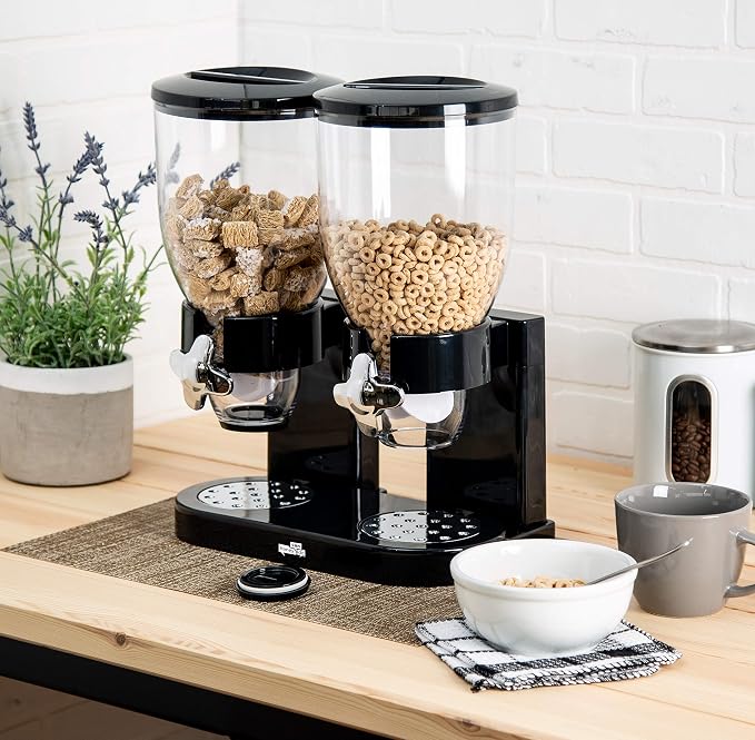 Honey-Can-Do Zevro Dual Dry Food Dispenser – Countertop Cereal Dispenser - Image 7