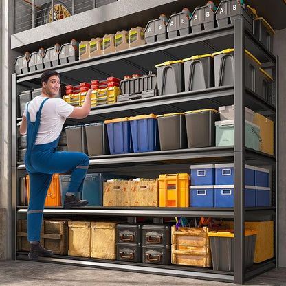 REIBII Garage Shelving 48.2" W Storage Shelves 3000LBS Metal Shelving Heavy - Image 2