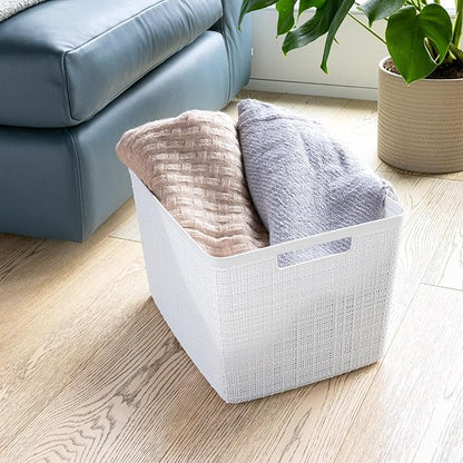 Curver Set of 4 Large 20L Jute Decorative Plastic Organization and Storage - Image 6