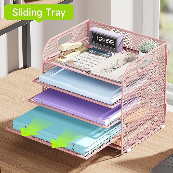 Cawukege 2 Pack 5 Tier Paper Organizer, Letter Tray - Image 3