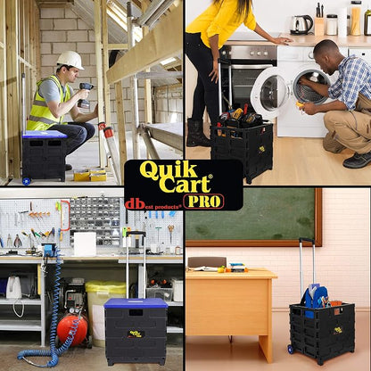 dbest products Quik Cart Pro Wheeled Rolling Crate Teacher Utility - Image 5