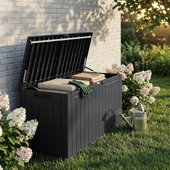 110 Gallon Deck Box Outdoor Indoor Waterproof Storage Box - Image 2