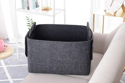 Storage Basket Felt Storage Bin Collapsible& Convenient Box Organizer - Image 5