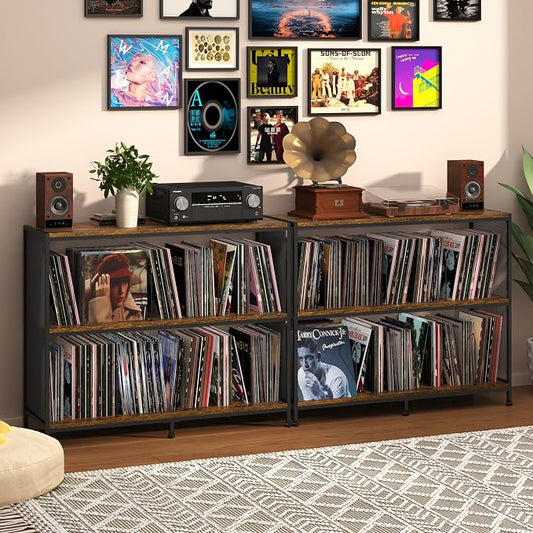 3-Tier Vinyl Record Storage: Vintage Player Table by Sonyabecca