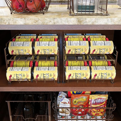 Simple Houseware Dual Row Front Loading Stackable Can Dispenser - Image 8
