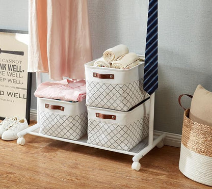 DECOMOMO White Storage Bins Fabric Storage Baskets - Image 7