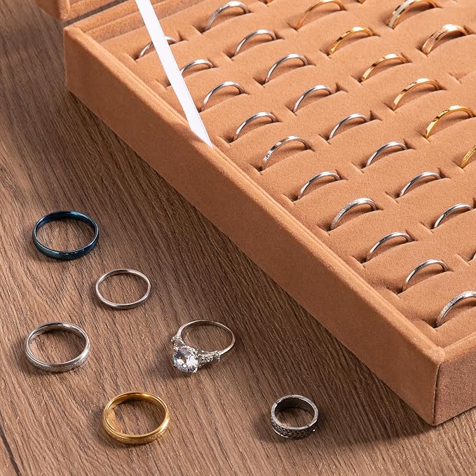 Frebeauty Ring Organizer Tray 100 Slots Ring Holder - Image 6