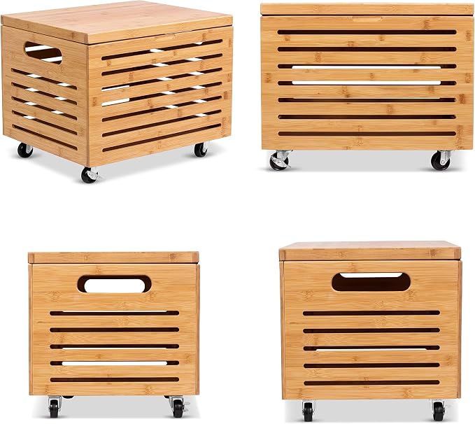 BIRDROCK HOME Rolling File Storage Organizer Box - Image 6