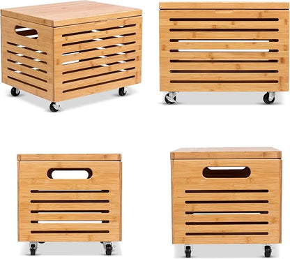 BIRDROCK HOME Rolling File Storage Organizer Box - Image 6