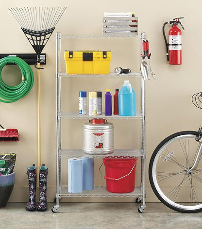 Whitmor 5 Tier Shelving Unit, Adjustable Storage Shelves - Image 2
