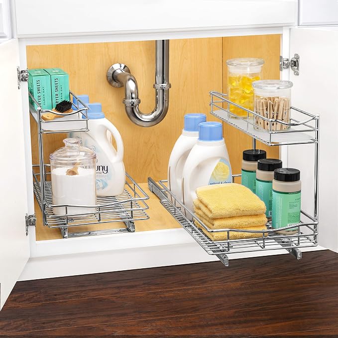 LYNK PROFESSIONAL® Pull Out Under Sink Kitchen Cabinet Organizer - Image 3
