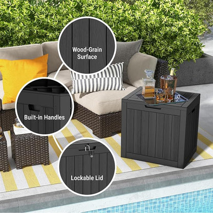 Mars Villa Deck Box, Outdoor Storage Box Waterproof, 31 Gallon, UV Resistant - Image 5