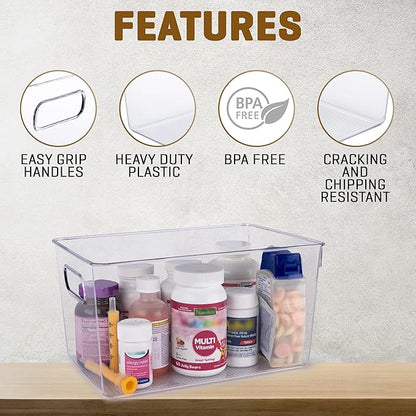 Clear storage organizer bins, Kitchen Cabinet Organizers and Storage Baskets - Image 3