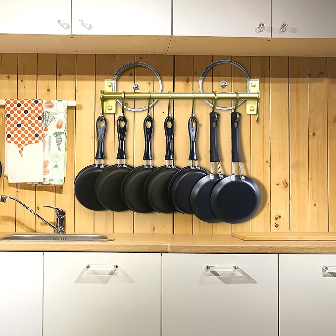 Dseap Kitchen Utensil Holder Hanger, Pot and Pan Rack Wall Mounted, Kitchen Rail - Image 8