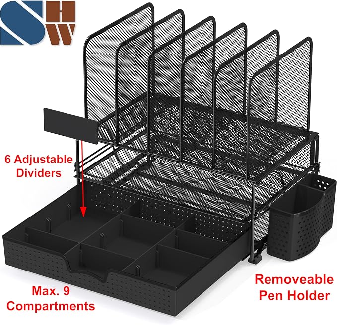 SIMPLE HOUSEWARE Mesh Desk Organizer - Image 3