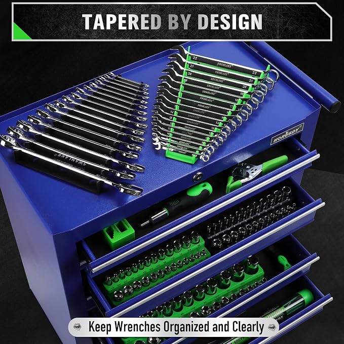 SWANLAKE GARDEN TOOLS Magnetic Wrench Organizer 2-Piece, 32-Slot Drawer Storage - Image 6