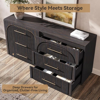 Buffet Cabinet with 3 Drawers, 31.5'' W Arched Storage Cabinet | Modular - Image 5