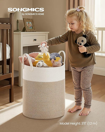 SONGMICS Laundry Hamper, Cotton Rope Laundry Basket - Image 2