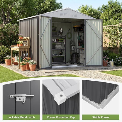 Patiowell 8x6 FT Outdoor Storage Shed - Image 4