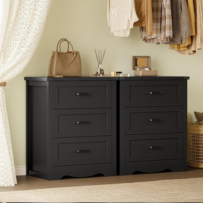 3-Drawer Dresser for Bedroom, Small Wooden Chest of Drawers - Image 7