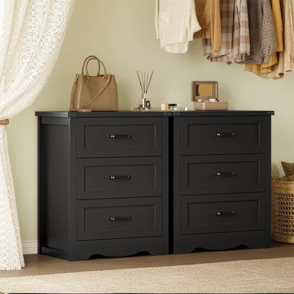 3-Drawer Dresser for Bedroom, Small Wooden Chest of Drawers - Image 7