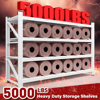 71.3" Wide Heavy Duty Garage Shelving Units, 5000LBS Deep Storage Shelves - Image 3