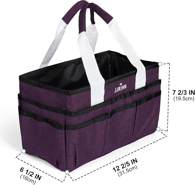 JJRING Craft Organizer Tote Bag, Art Storage Caddy - Image 2