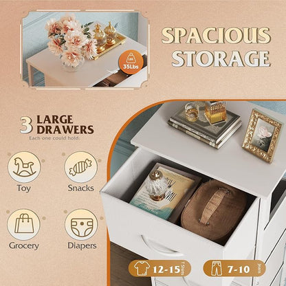 WLIVE Rolling Dresser Nightstand - Image 6