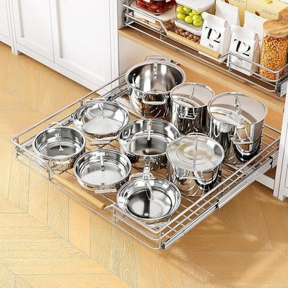 Pull out Cabinet Organizer, Heavy Duty Smooth Sliding Under Cabinet Shelves - Image 2