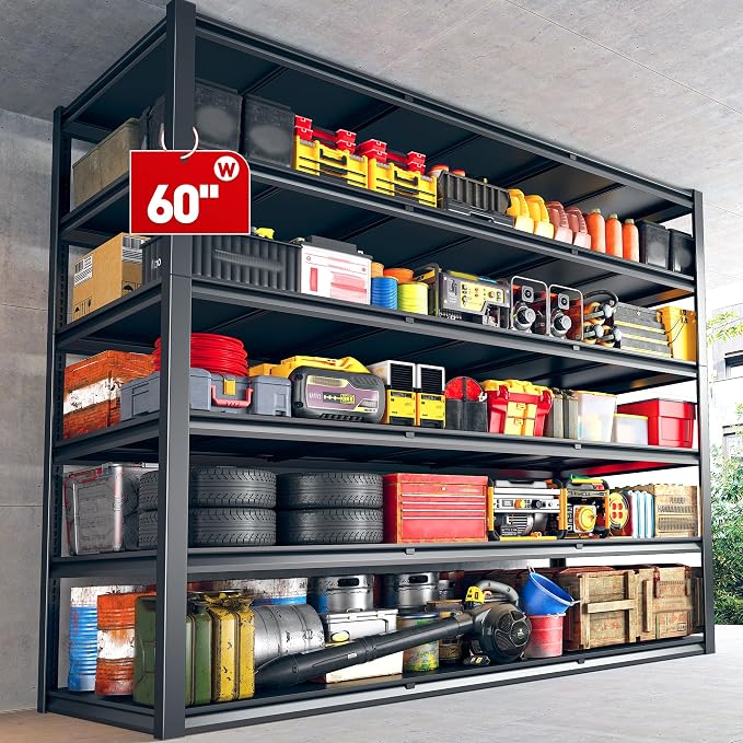 REIBII 84“H Garage Shelving Heavy Duty Storage Shelves 3500 LBS Adjustable - Image 4