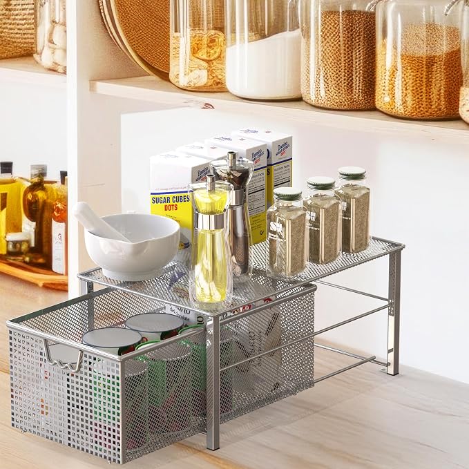 Deco Brothers Stackable Pull Out Cabinet Sliding Basket - Image 4